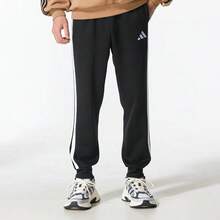 Quần thể thao nam Adidas 2026 mùa xuân mới, kiểu dáng thường ngày, lót giữ nhiệt, 3 sọc, ống côn, chất liệu bền chắc, mã JD1861. - màu đen - Xem 2