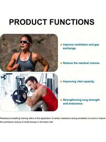 Portable Breathing Trainer,Inhale Respiratory Trainer,Compact Lung Exercise Device,Strength & Respiratory Fitness Equipment,Lung Capacity & Endurance Training Device,With Silicone Mouthpiece & Progressive Resistance System,Improved Sleep Quality,Lung Capacity,For Gym, Cycling, Running, Yoga,Athletics, Swimming, Gymnastics, Martial Arts,Boxing,Football,Outdoor Activities,Ski,Basketball Accessories,Golf Accessories,Fake Braces - Multicolor - View 6