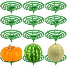 12 Pack Melon Cradles, Plastic Pumpkin Support, Squash Protector Stand, Watermelon Support Plant Trellis, Melon Holder Growing Frame, Protector For Watermelon, Squash, Pumpkin{Inchcolorinch:InchGreeninch} - Màu xanh lá - Xem 1