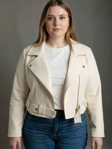 Women's Suede Premium Jacket - Apagado - Ver 2