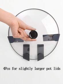 LINKOOL 1/2个装自粘式锅盖收纳架，壁挂式免打孔厨房储物架，锅盖支架