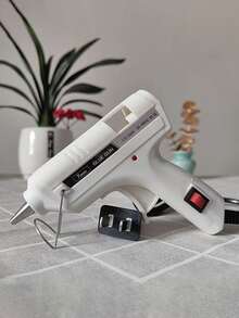 1 pieza Pistola de pegamento termofusible para uso doméstico, barras de pegamento de 7mm, herramienta de manualidades DIY, pistola de pegamento de calentamiento rápido - Tipo de Enchufe A USA (110-127V) - Ver 9