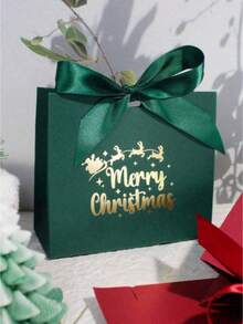 10 piezas Cajas de regalo de Navidad con cinta - Diseño festivo rojo 'Feliz Navidad' para dulces, chocolates y regalos pequeños - Ideal para decoración navideña, recuerdos de fiesta y relleno de calcetines, y decoraciones navideñas Feliz Navidad, Navidad - Multicolor - Ver 6