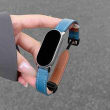 Fashionable And Elegant Smartwatch Band, Compact And Exquisite, Featuring Creative Minimalist Asymmetrical Breathable Design, Suitable For Xiaomi Mi Band 10/9/8, With Quick Release Folding Magnetic Clasp, Compatible With NFC Version, Retro Comfortable Strap, Unisex Smartwatch Accessory - Multicolor - View 12