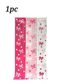 قطعتان شريط ألومنيوم وردي على شكل فراشة مع شرائط معدنية، خلفية للصور الحفلات، ديكور عيد الحب، إكسسوار حفلة رومانسية - متعدد الألوان - مشاهدة 10