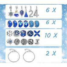 DIY Adventskalender Schmuck Bastelset - Dekoration zum Selbermachen für Weihnachtskalender