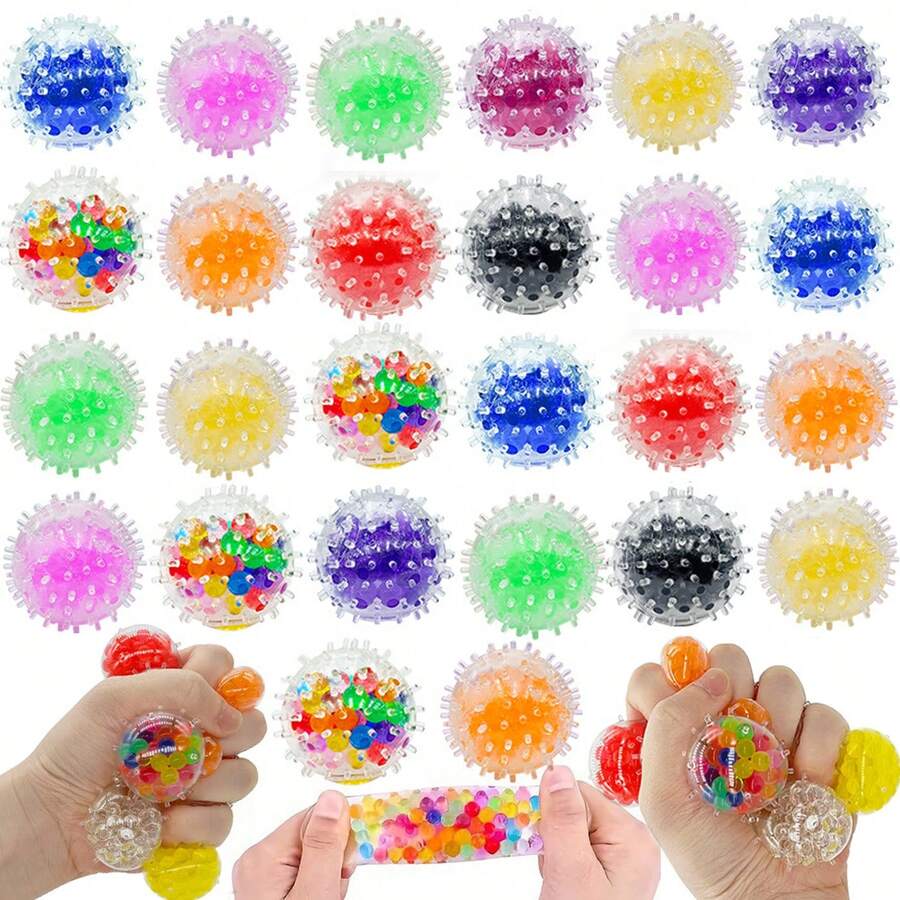 2/10/20/30/78pcs Squeeze Toys, Stress Balls, Massage Balls, Sensory Squeeze Toys, Stress Relief Toys, Birthday Party Favors, Gift Bag Fillers, Piñata Fillers, Random Colors - Glitch - View 1
