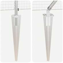 vidaXL Zaun Mit Pfosten Silber 1,6 X 25 M Stahl - 銀色 - 查看 9