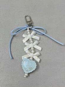 时尚可爱亚克力心形包包挂饰/钥匙扣，适合节日送礼，可作女士礼物、手机配件、个性化礼物或趣味礼物。 - 彩色 - 查看 7