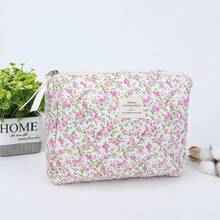 Ditsy Floral Makeup Bag Set, Large Capacity Travel Toiletry Bag, Soft Cosmetic Organizer Bag - Multicolor - View 13
