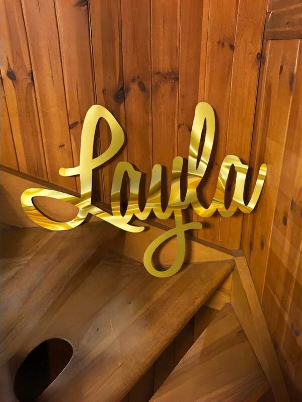 1 PieceCustom Acrylic Name Tags, Width 10-120 Cm (4-48 Inches), Gold Mirror Acrylic, 3D Stereoscopic, Room Decoration, Custom Acrylic Letters, Custom Acrylic Signs, Wedding Letter Decoration, Custom Letter Wall Decoration, Custom Party Decoration, Suitable For Home Decoration, Wall Decoration, Bedroom, Living Room, Party, Wedding Decoration, Personalized Gifts, Personalized Gifts,Christmas Ornaments, Christmas Decorations, Christmas Gifts