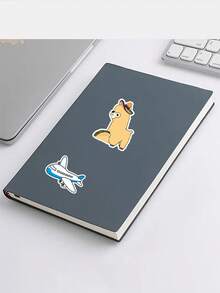 100PCS Cute Alpaca Art Style Stickers With Airplane And Love Design Graffiti Vinyl Stickers For Scrapbook, Journaling, Laptop, Bumper, Skateboard, Water Bottles, Computer, Phone, Cartoon, Hard Ha - Multicolor - View 7