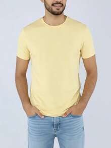 Ogochi Basic Slim Fit T-Shirt, Original Cotton, Various Colors, Christmas, New Year, Summer, Spring - Linh dương Impala vàng - Xem 8