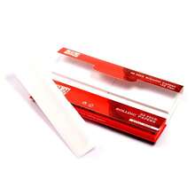 32 pezzi/confezione Cartine per sigarette a spirale non candeggiata che bruciano lentamente da 110 mm con scheda di carta, rosso