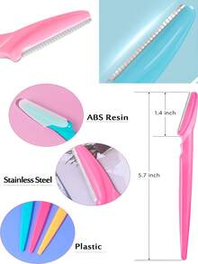 30pcs Eyebrow Trimmer Set, Eyebrow Trimmer, Long Handled Eyebrow Trimmer, Beauty Tool, Used For Eyebrow Trimming, Razor, Precision Exfoliating Tool Eyebrow Trimmer, Facial Razor Blade, Eyebrow Trimmer Blade And Razor With Protective Cover, Used For Removing Facial And Body Hair, Suitable For Travel, Suitable For Both Men And Women. 5/10pcs.
