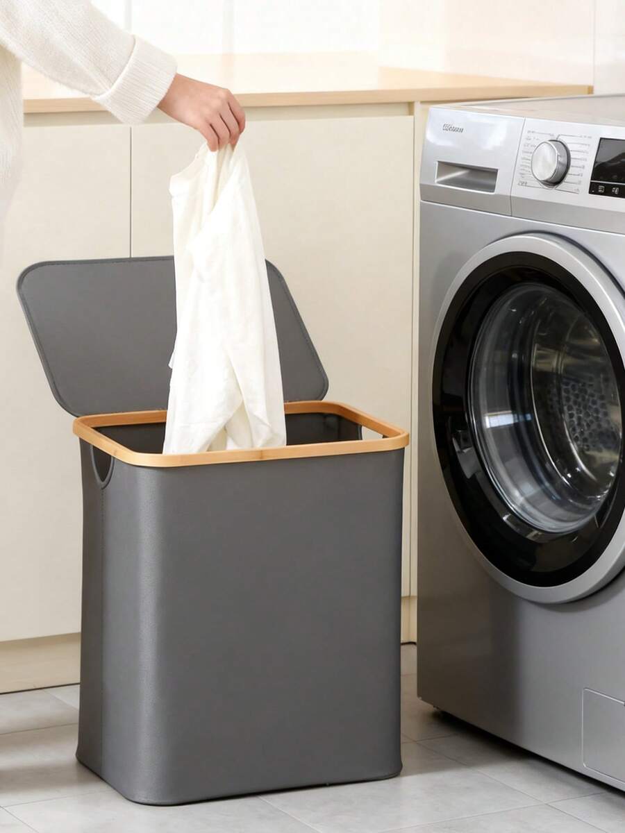 Lidded Dirty Clothes Basket, Dirty Clothes Bin, Foldable Oxford Cloth Storage Basket, Dirty Clothes Basket, High-Aesthetic Lidded Storage Basket, Clothing Storage Box, Large-Capacity Home Storage Basket. Suitable For Miscellaneous Items, Blankets, Socks, Underwear And Other Clothing. Suitable For Beds