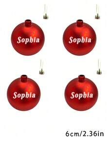 Boules de Noël personnalisées, Boules de Noël avec nom personnalisé, Boules de Noël, Décorations de Noël personnalisées, Boules de Noël avec nom de famille, Boules de Noël personnalisées pour le Père Noël secret/Ornements d'arbre de Noël avec nom personnalisé/Ornements avec nom personnalisé/Cadeaux de Noël pour la famille ou les amis, couleurs aléatoires