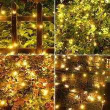 Luces de Navidad de cadena conectables rojas y blancas, paquete de 2 con un total de 164 pies y 400 LED, luces de árbol de Navidad con 8 modos, luces de cadena para decoraciones navideñas tanto en interiores como exteriores - Blanco Cálido - Ver 7