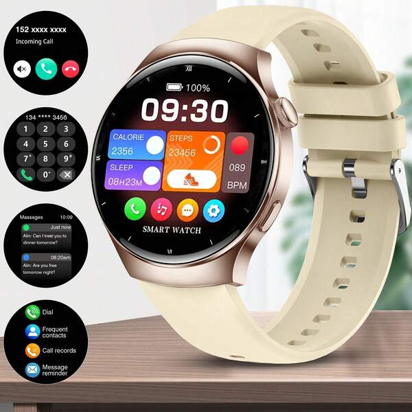 Bluetooth Compatible AI Smart Watch, Energy Score & Sports Functions, Music Control & Fitness Tracking, Practical Features And Excellent Design, Suitable For Android And IOS, Unisex