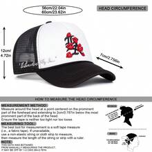 1 件男士哥特式洛杉矶嘴唇图案棒球帽，卡车司机帽，适合户外、防晒、休闲、春秋旅行、海滩 - 彩色 - 查看 2