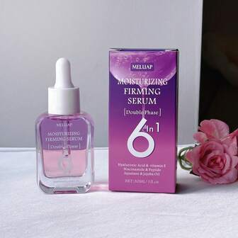 30毫升/1液盎司双层精华液，蕴含维生素E和玻尿酸 | 保湿、补水、舒缓、滋养面部精华，提亮肤色 | 温和紧致面部精华，适合所有肤色，快速吸收，清爽不油腻，改善肤质和肤色