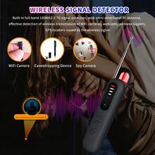 2025 Hidden Camera Detector, Hidden Device GPS Detector, Bug Detector, Suitable For Hotel, Travel, Office, 5-Level Sensitivity (Black) - Multicolor - View 7