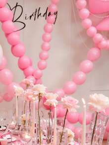 40 Stück rosa verlinkbare Luftballons, für Party, Jahrestag, Hochzeitsfeier Dekoration, Prinzessin Geburtstag, Valentinstag, Babyparty, Junggesellinnenabschied Dekoration, Influencer Outdoor Fotoshooting Dekoration - Pink - Übersicht 6