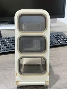 1/3件套三层大容量桌面收纳盒，文具收纳盒，桌面抽屉，桌面置物架，笔筒，多功能办公/宿舍用品收纳工具，适用于化妆品、文具及其他物品。办公桌配件，办公用品。 - 彩色 - 查看 12