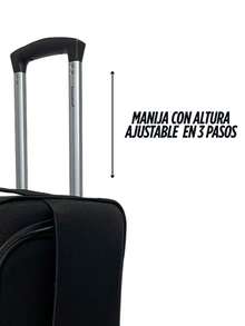 Maleta de viaje 19in con ruedas ligera y espaciosa ideal como equipaje de mano carry on expandible y resistente - Negro - Ver 4