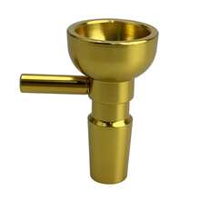 1个铝合金水烟碗头，水烟配件圆形金属水烟碗，玻璃水烟过滤头，吸烟配件