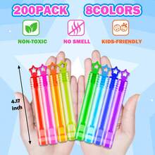 60/48/24 Pcs Mini Bubble Wands, Loose Bubble Wands With Star Tops, Suitable As Gifts For Birthday, Carnival, Party, Thanksgiving, Christmas, Wedding And More, No Bubble Liquid Included - Multicolor - View 5