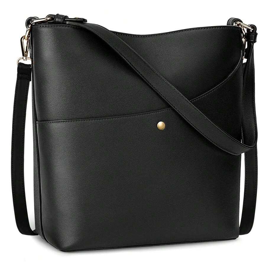 Minimalist And Elegant Large-Capacity Women's Tote Bag, Fashionable Women's Crossbody Bag, Waterproof Women's Shoulder Bag, Leather Women's Crossbody Wallet, Stylish Women's Handbag With Shoulder Strap, Black - Multicolor - View 1