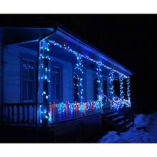 Connectable Red And White Christmas String Lights, 2Pack Total 164FT 400LED Christmas Lights For Outdoor/Indoor, Plug In Tree Lights With 8 Modes, String Lights For Christmas Decorations Holiday - Blue - View 9