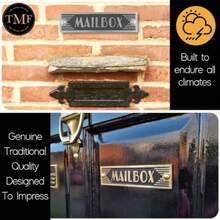 MailboxesThe Metal Foundry Mailbox Metal Door Sign. Art Deco Style Home Décor Accessories Door Or Wall Brass Plaque. Handmade in England.Mailboxes - De la Palabra - Ver 4