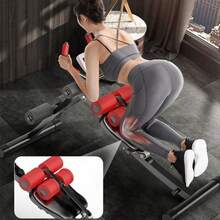Équipement de fitness pour les abdominaux, entraîneur abdominal relâché, exerciseur abdominal pour usage domestique pour femmes, machine de mise en forme des abdominaux et de la taille - Appareil de beauté de la taille noir et rouge + corde de tension - Voir 3