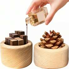 1 Stück Holz Ätherisches Öl Diffuser - Natürliches Tannenzapfen Design. Dieser kompakte zylindrische Diffuser benötigt keine Batterien und ist ideal für den Heimgebrauch, Feierlichkeiten, Partygeschenke, Büros, Autos, Schränke, Yoga-Studios und Spas. Perfekt für Schlafzimmer Dekoration, Wohndekoration, Diffusion ätherischer Öle und als Geschenk.