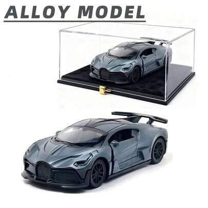 1:36 Escala Modelo de Coche Deportivo de Aleación con Puertas y Capó Abribles, Regalo Coleccionable para Jóvenes