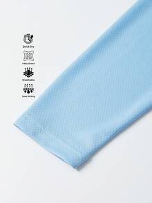 1 Stück Herren Herbst/Winter Sport T-Shirt, Design mit reflektierendem Saum, Langarm Lässig Rundhals T-Shirt, Outdoor Fitness Sportbekleidung, Fußball Gitter Polyester Strickstoff - leicht, weich, bequem, geeignet zum Layering, Fitnessstudio Workouts, Outdoor Laufen, Radfahren, Angeln, Basketball und Haushaltsaktivitäten