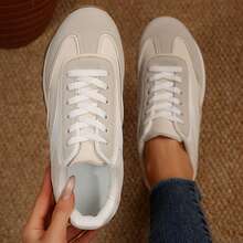 Spring Autumn Outdoor Office Work Sport Sneakers For Women Low Top Comfortable Casual Running Breathable Classic Walking Trainers Chunky Shoes Tennis Shoes Sneakers Shoes - 米色 - 查看 10