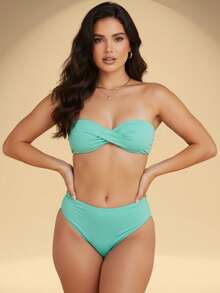 Women Bikini Sets - Màu xanh Bạc hà - Xem 10
