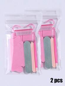 15/10/5/2/1 件套一次性美甲套装 | 美甲修脚套装，迷你指甲锉和指甲棒套装，双面指甲锉，泡沫指甲分离器，指甲刷，木质指甲棒，指甲清洁工具，DIY 美甲护理用品 - 彩色 - 查看 11
