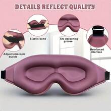 3D Contoured Sleep Mask - Noise Blocking Adjustable Strap, Soft & Comfortable, Unisex, Low Irritation Night Mask, Travel, Office, Yoga - Holiday Essential, Sleep Mask, Travel Essential, Father's Day Gift, Holiday Necessity, Women's Travel Essential, Women's Gift, Beauty, Dark Mask, Holiday Essential, Noise Blocking Sleep - Multicolor - View 7