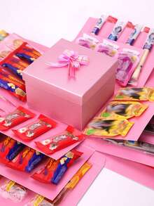 1PC Explosion Gift Box Set, Multi Functional Surprise Paper Gift Box, Photo Snack Gift Box, Suitable For Valentine's Day, Birthday, Wedding, Proposal - Multi Layer DIY Album Surprise Box, Accessories And Decorative Ribbons - Suitable For Valentine's Day Party Gift Packaging - Multicolor - View 10