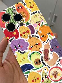 50PCS Cartoon Illustrated Style Fruit Stickers Kawaii Mixed Fruit Character Stickers Waterproof Vinyl Decal Laptop Motorcycle Luggage Snowboard Fridge Phone Car Sticker Colorful Decals Pack - Multicolor - View 8