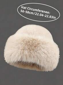 Women's Thickened Warm Hat For Autumn/Winter - Fashionable Appearance, Thick Mongolian Hat, Comfortable And Warm For Outdoor Activities In Cold Weather, Elegant Ladies' Imitation Winter Hat - Comfortable And Warm Thickened Mongolian Hat With Ear Protection Design, Simple And Fashionable, Elastic Fit, Ideal For Outdoor Activities In Cold Weather And A Great Holiday Gift. - Multicolor - View 5