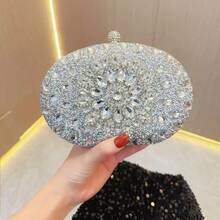 Women's Fashion Clutch Bag For Evening Parties, Compact And Versatile, With Adjustable Shoulder Strap – Ideal For Events, Weddings, And Special Occasions. Elegant And Sophisticated Style. - 銀色 - 查看 1