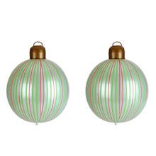 2 piezas Decoración inflable de globo navideño, Adorno navideño gigante de 24 pulgadas, Bola de Navidad inflable extra grande para decoración de jardín y patio exterior, 23.62 pulgadas - Multicolor - Ver 8