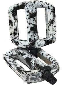 Bike Factory Par De Pedales para Bicicleta Urbana BMX Urban St Pro 2 Livianos Resistentes Ergonómicos con Eje Reforzado Antideslizantes De Alto Rendimiento para Calle Parque Competencia - Blanco - Ver 13