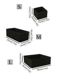 Multi-Piece Non-Woven Fabric Storage Boxes, Lidless Underwear Storage Boxes, Foldable Organizer Bags For Storing Cosmetics, Tissues, Remote Controls, Stationery And Other Small Items, Suitable For Living Room, Bedroom, Closet, Various Sizes Available