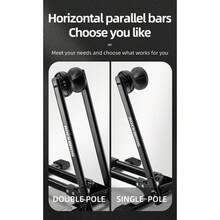 ROCKBROS 1pc Foldable Bike Stand Bicycle Floor Parking Steel Rack For MTB Road Bike - Black - View 4